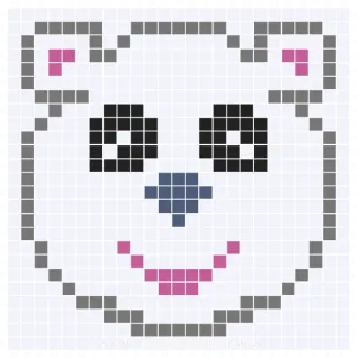Polar Bear Corner-to-Corner Crochet Graph