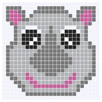 Baby Rhino C2C Crochet Square Pattern