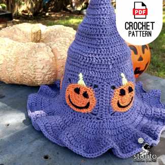 Trick or treat !! Have some Halloween fun with a unique Crochet witches hat