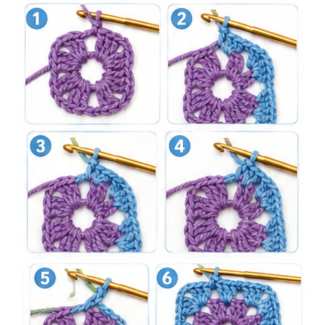 How to make a granny square round