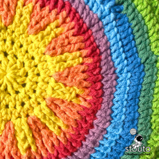 Create sun votive wit easy front pot crochet stitches