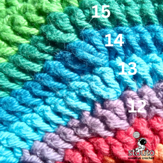 Easy crochet tote bag pattern with adjustable strap and round sun panel