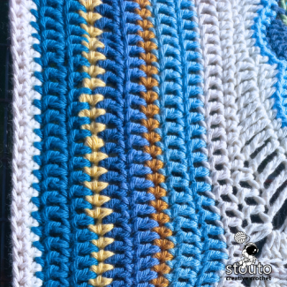 Easy to follow bold border made u with easy crochet stitches