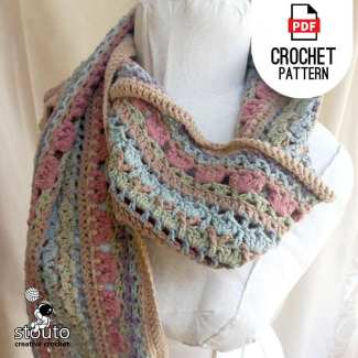 Crochet Boho scarf pattern