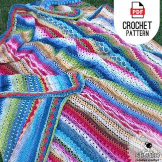 Tetured and ripple stitches in ine easy to download pdf pattern