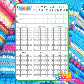 Get printable temperature blanket calenders inside this free Ebook