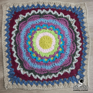 African Patchwork Flower Square Pattern One