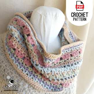 Easy to make boho crochet scarf