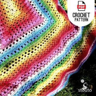 Various crochet stitches in crib blanket