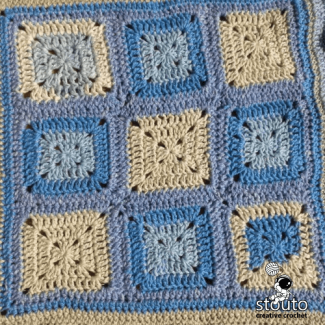 Crochet granny squares color layout 6