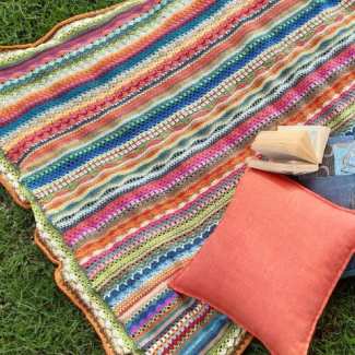 You your favorite colored yarn and make your own unique crochet stitch sampler blanket