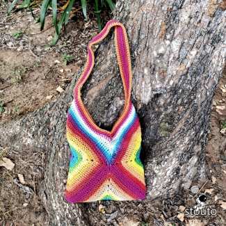 Crochet bag patter free easy granny square bag