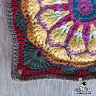 Daisy Style TexturedDaisy Styled Granny Square Pattern - Free Pattern - Round 18