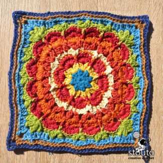 Fiorone Crochet Flower Granny Square Free Pattern