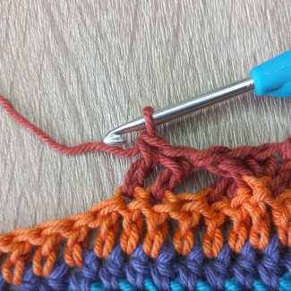 Row 103: 3-dc Cross Stitch