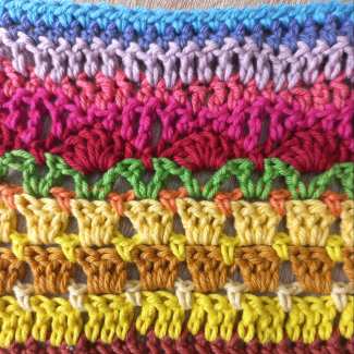 Photo Reference for Rows 110 to 122 Rows 110 to 115: Blanket Block Stitch