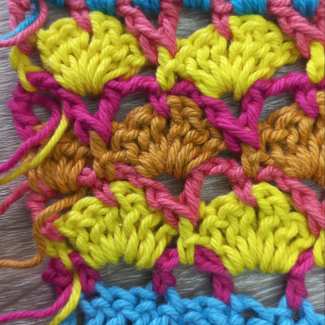 Row 96: Beginning and Ending Stitches Remember to work the 3-dc stitches at both the beginning and the end of Row 96