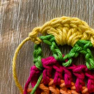 6 dc shell stitch crochet example