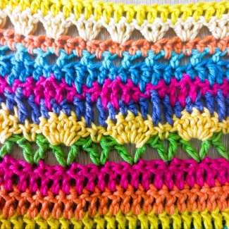 Crochet Stitches Rows 16 to 26