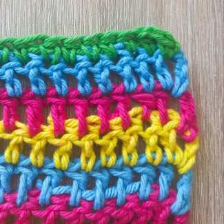 the half double crochet stitch (row 7) , have shorter legs,