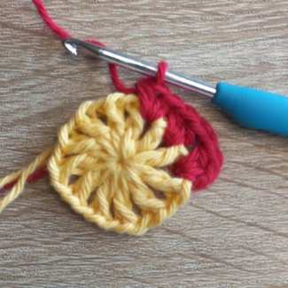 crochet hexagon pattern free - row 2 a