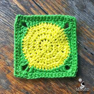 Crochet instructions small sqaure to circle