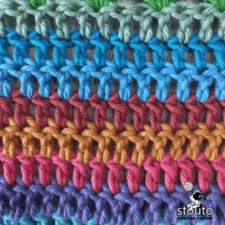 Stitch sampler blanket pattern stitch count example one