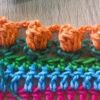 Making the 5-Double-Crochet Popcorn Stitch
