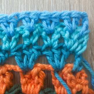Row 13 – Maintaining the Stitch Pattern