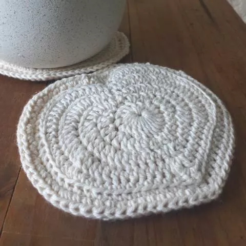 Crochet washable cotton coaster