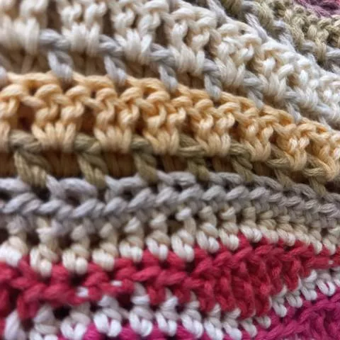 Beginner Crochet Ripple Stitch Sampler Rows 65–79