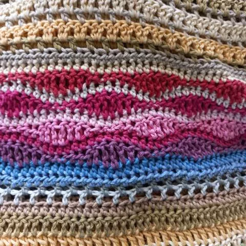 Free Crochet Stitch Sampler Pattern – Rows 65–79 Detail