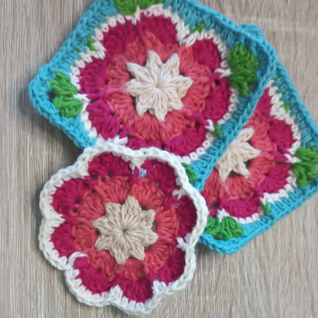 Crochet African Flower Granny Square for Blankets
