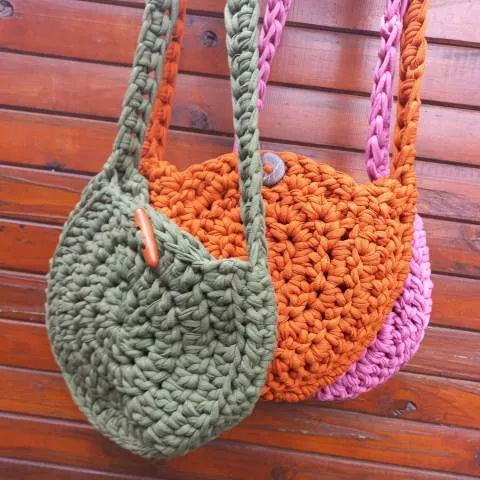 Collection of crossbody crochet bags