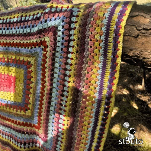 Beginner-friendly scrap yarn baby blanket crochet pattern fast and easy project