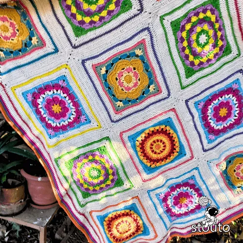 Best yarn choices for Boxed Flower blanket granny squares