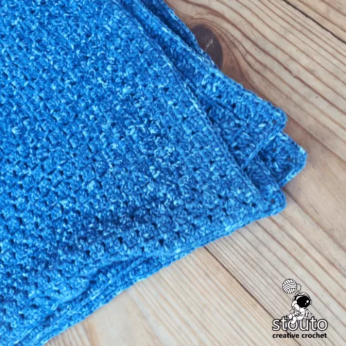 Easy block stitch baby blanket beginner-friendly crochet project