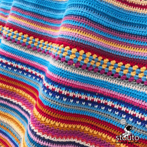 Simple temperature blanket crochet pattern free for recording daily weather