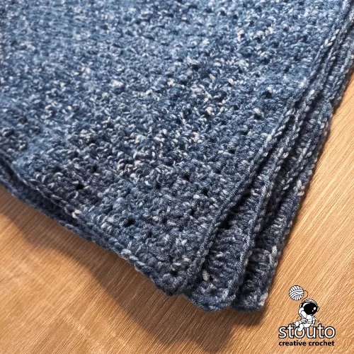 Soft textured infinity block stitch crochet baby blanket