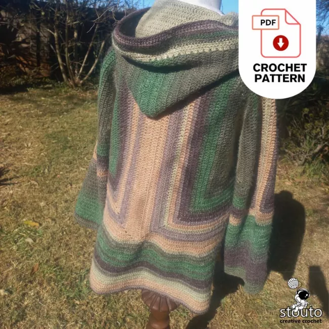 Unisex easy no lace crochet jacket pattern