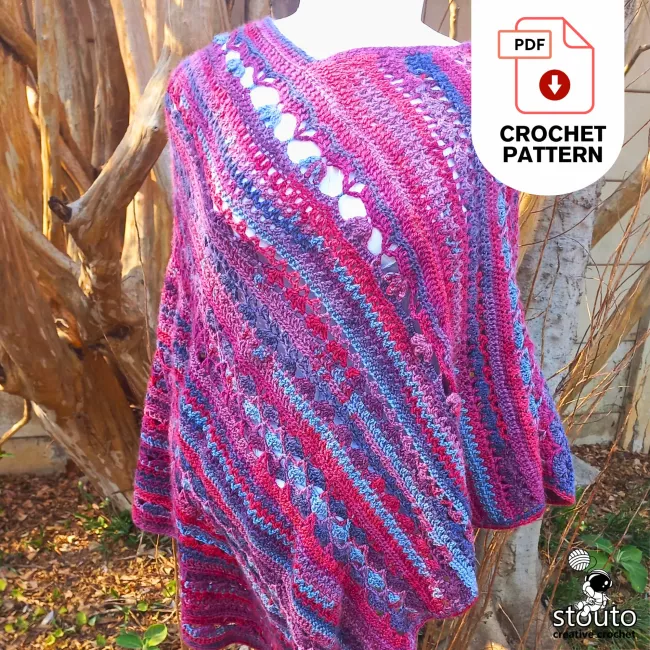 Outdoor fall winter crochet women poncho