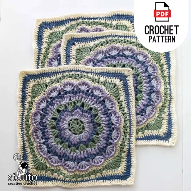 South African Flower Inspired Crochet Granny Square