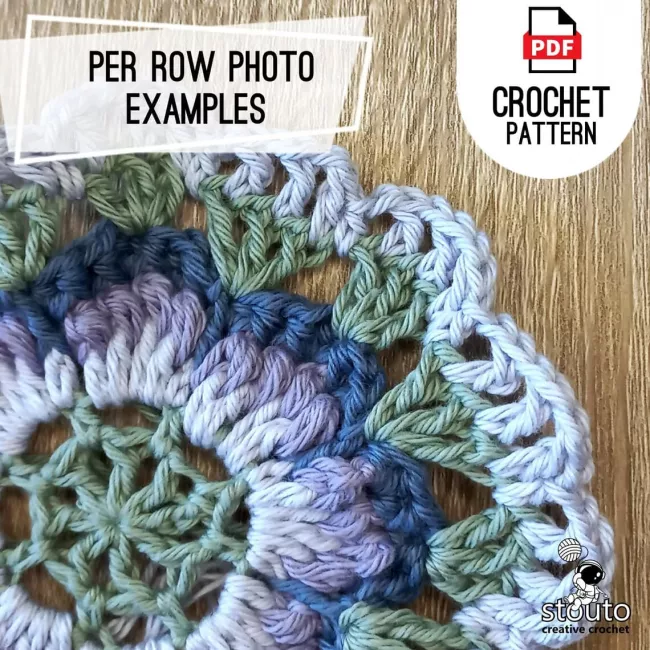Easy Large Granny Square Crochet Pattern with Flower Design