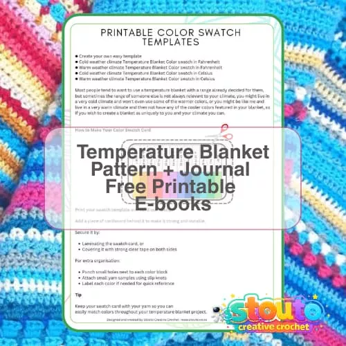 Yarn quantity planning for a temperature blanket showing estimated skeins and project calculations