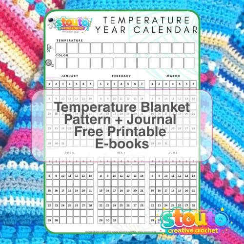 Collection of free crochet eBooks and printable pattern guides for temperature blanket projects