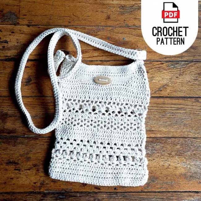 Lace Cotton Tote Bag Rows 1 to 15 Get PDF Pattern