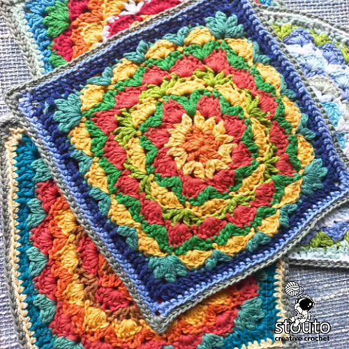 Dahlia Flower Granny Square PDF Pattern and start crocheting your own floral squares today.**