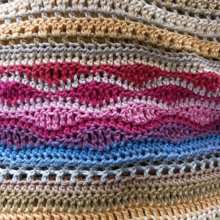 Rows 65–79 – Ripple, HDC & Textured Crochet Stitches - Free Stitch Sampler Blanket Pattern for Beginners