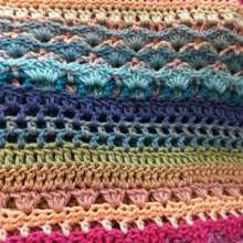 Rows 27–39: Crochet Flower and Textured Stitches - Free Stitch Sampler Blanket Pattern for Beginners