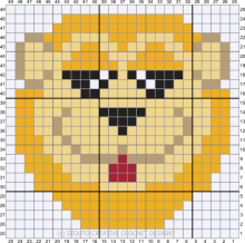 Cartoon Lion C2C Pattern Chart